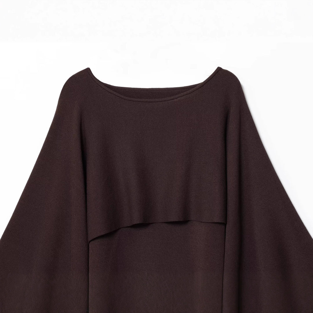 Damer avslappnad poncho-top med bred passform och eleganta ärmar Mirla-Eva Jonsson