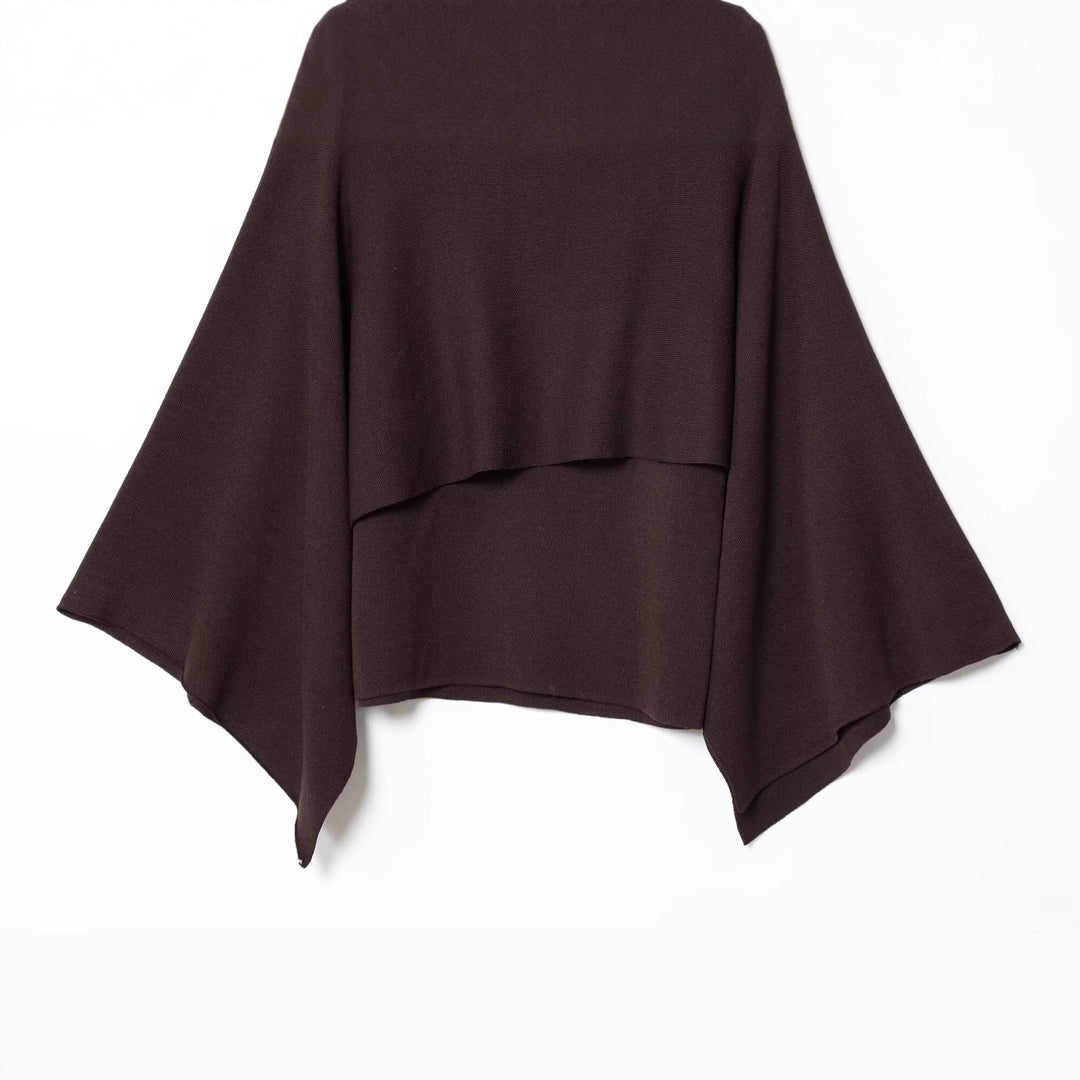 Damer avslappnad poncho-top med bred passform och eleganta ärmar Mirla-Eva Jonsson