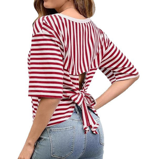 Damer avslappnad randig T-shirt Mirla-Eva Jonsson