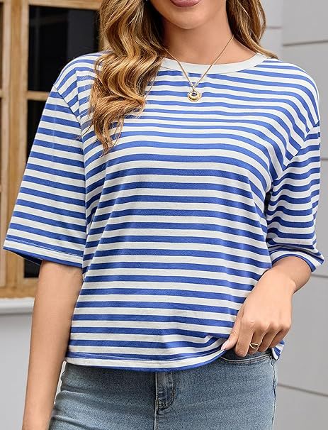 Damer avslappnad randig T-shirt Mirla-Eva Jonsson
