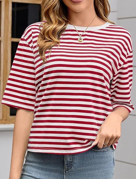 Damer avslappnad randig T-shirt Mirla-Eva Jonsson