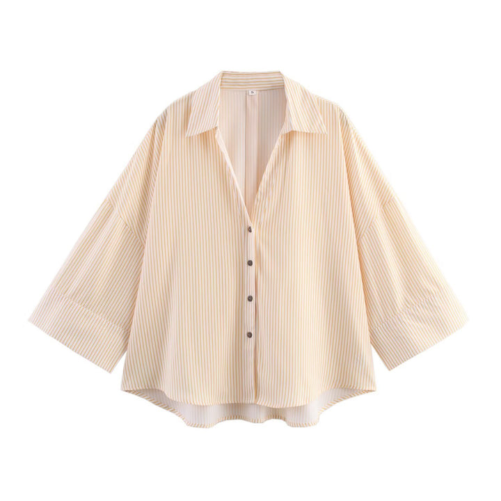 Damer avslappnad randig blus med oversized snitt Mirla-Eva Jonsson