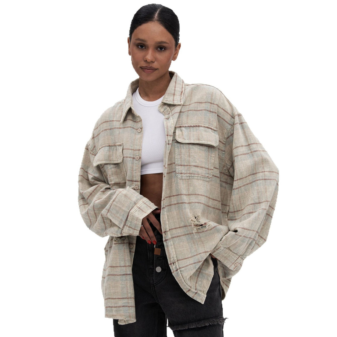 Damer avslappnad rutigt overshirt Mirla-Eva Jonsson