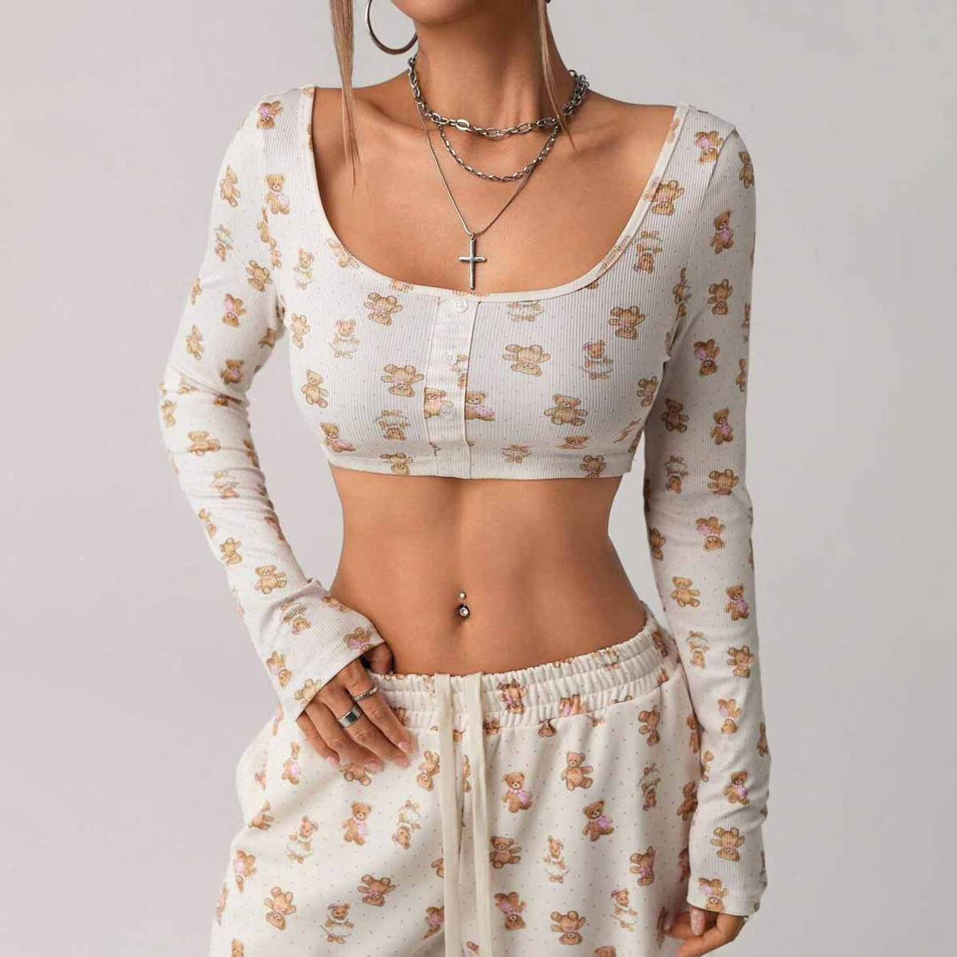 Damer avslappnad set med cropped topp och vida byxor Mirla-Eva Jonsson