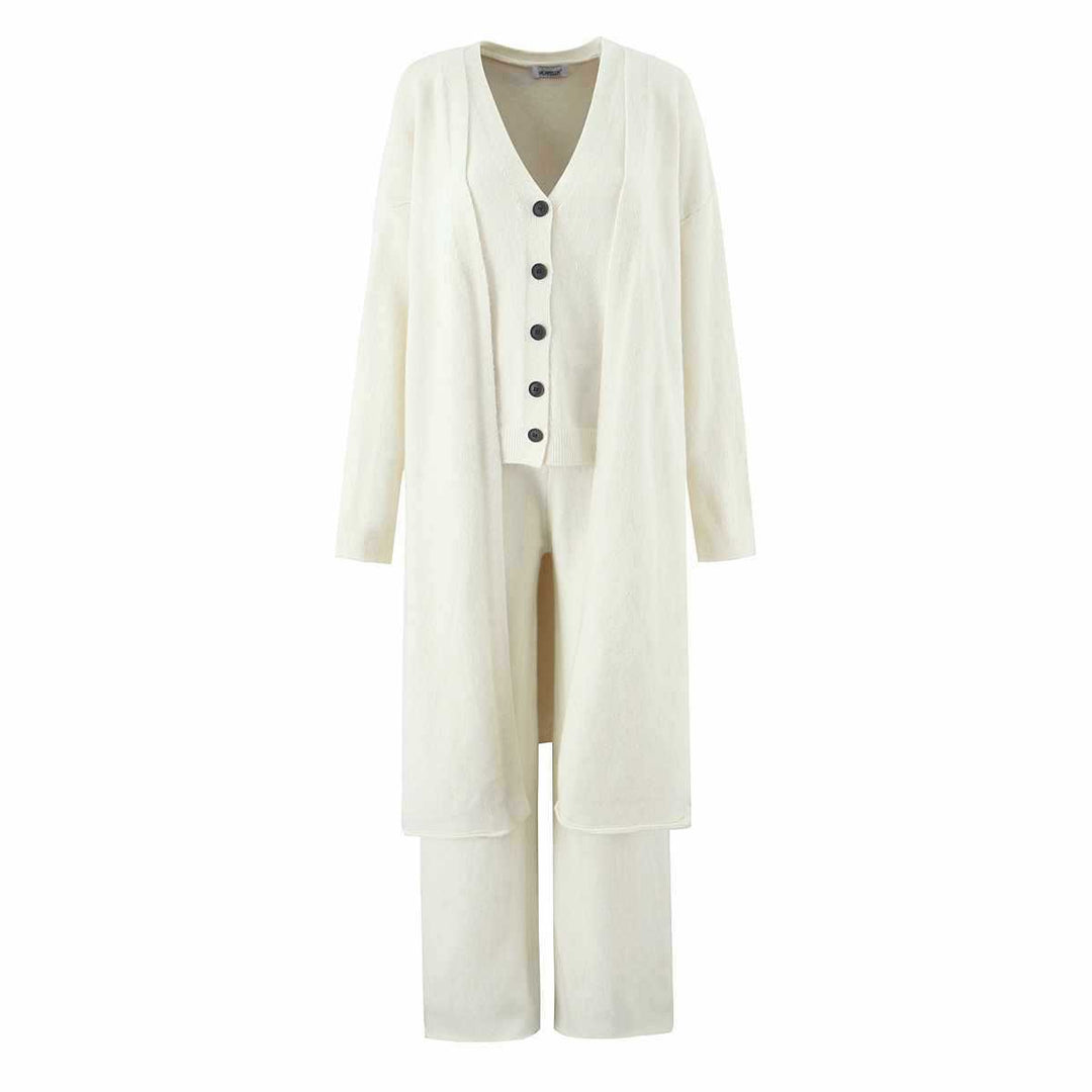Damer avslappnad set med elegant cardigan och lös byxa Mirla-Eva Jonsson