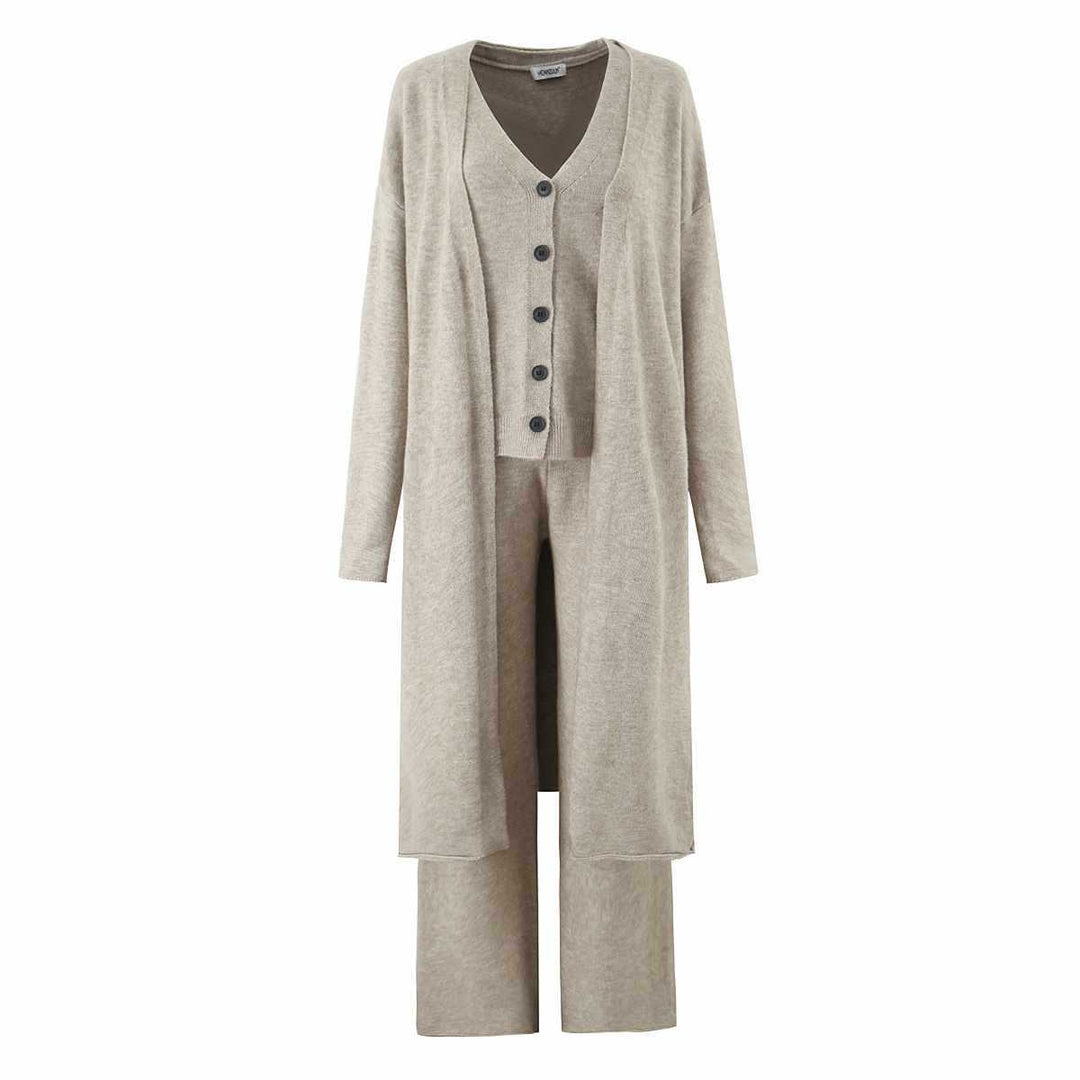 Damer avslappnad set med elegant cardigan och lös byxa Mirla-Eva Jonsson