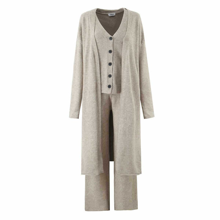 Damer avslappnad set med elegant cardigan och lös byxa Mirla-Eva Jonsson