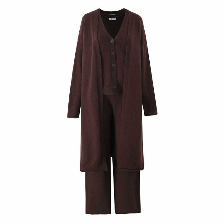 Damer avslappnad set med elegant cardigan och lös byxa Mirla-Eva Jonsson