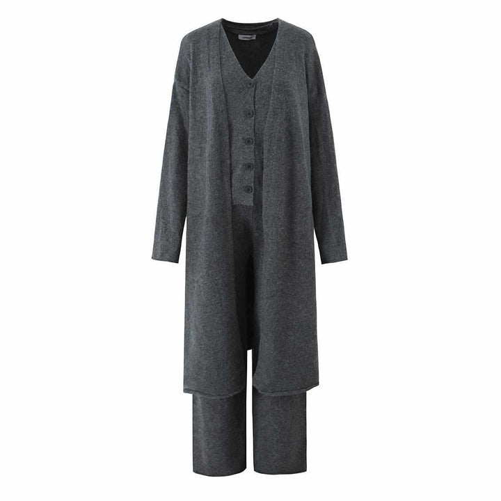 Damer avslappnad set med elegant cardigan och lös byxa Mirla-Eva Jonsson