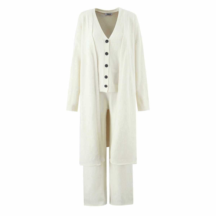 Damer avslappnad set med elegant cardigan och lös byxa Mirla-Eva Jonsson