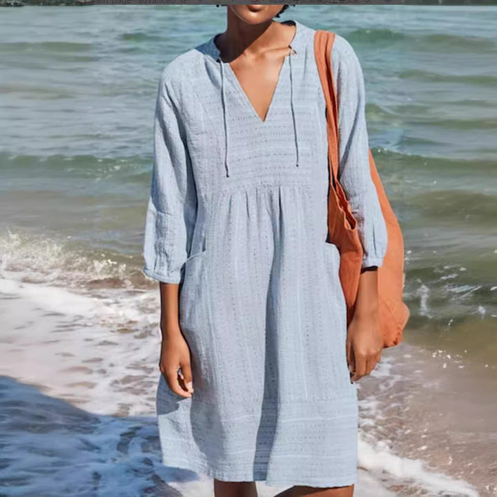 Damer avslappnad sommarklänning med huva och fickor Mirla-Eva Jonsson