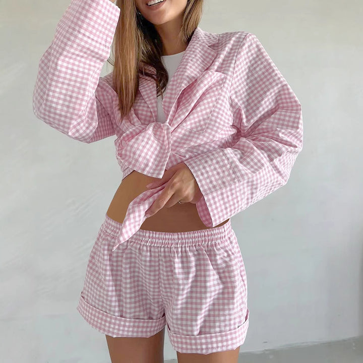 Damer avslappnad sommaröverdel och shorts-set Mirla-Eva Jonsson