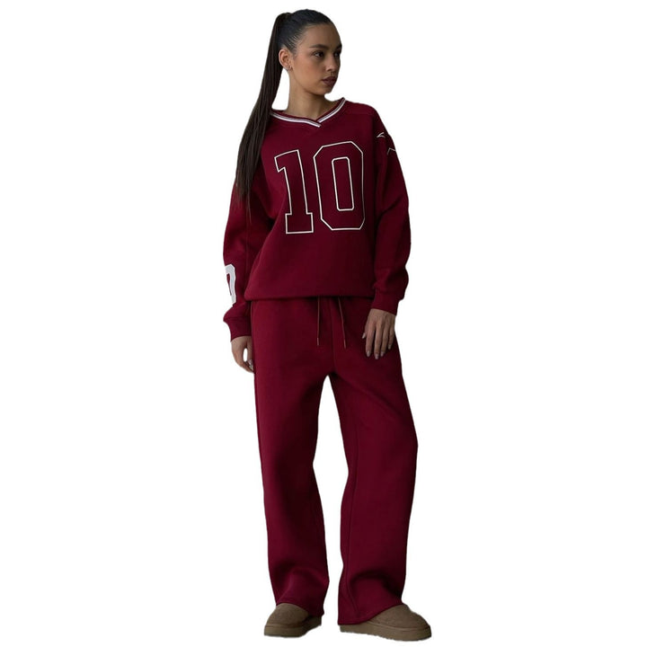 Damer avslappnad sportdräkt med oversized skärning och elastiskt midjeband Mirla-Eva Jonsson