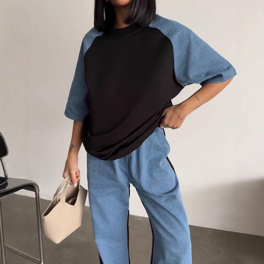 Damer avslappnad sportdräkt set med oversized topp och vid ben Mirla-Eva Jonsson