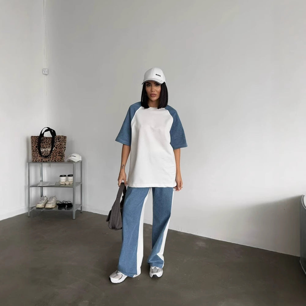 Damer avslappnad sportdräkt set med oversized topp och vid ben Mirla-Eva Jonsson