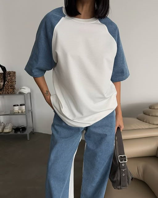 Damer avslappnad sportdräkt set med oversized topp och vid ben Mirla-Eva Jonsson