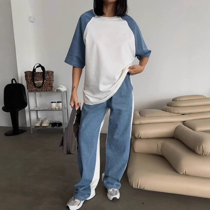 Damer avslappnad sportdräkt set med oversized topp och vid ben Mirla-Eva Jonsson
