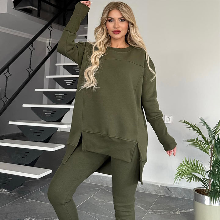 Damer avslappnad sportensemble med oversized tröja och leggings Mirla-Eva Jonsson