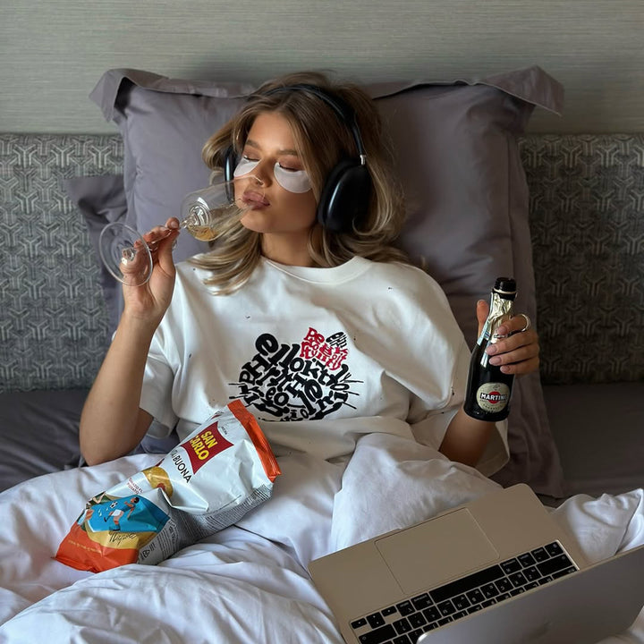 Damer avslappnad statement-t-shirt Mirla-Eva Jonsson