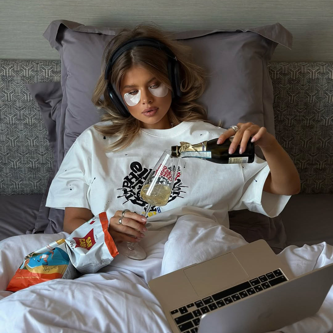 Damer avslappnad statement-t-shirt Mirla-Eva Jonsson