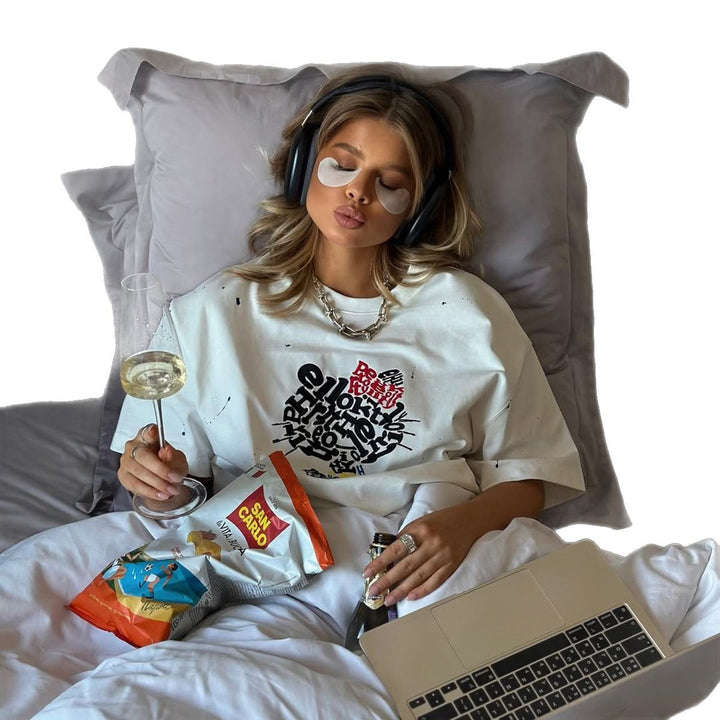 Damer avslappnad statement-t-shirt Mirla-Eva Jonsson