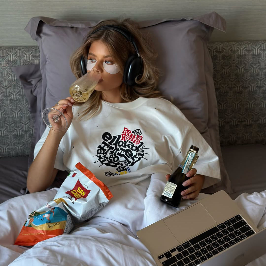 Damer avslappnad statement-t-shirt Mirla-Eva Jonsson