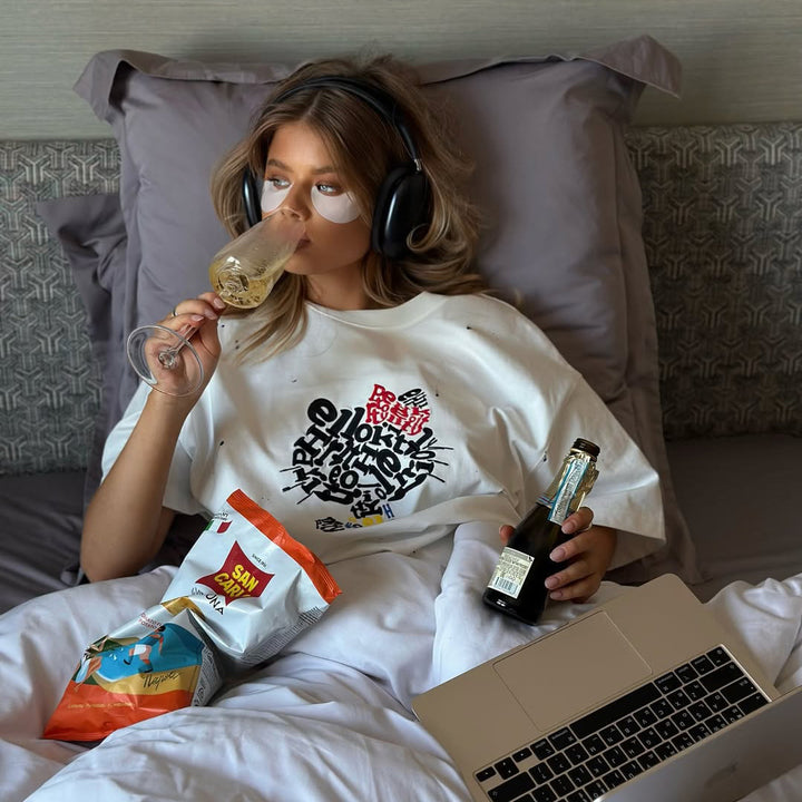 Damer avslappnad statement-t-shirt Mirla-Eva Jonsson
