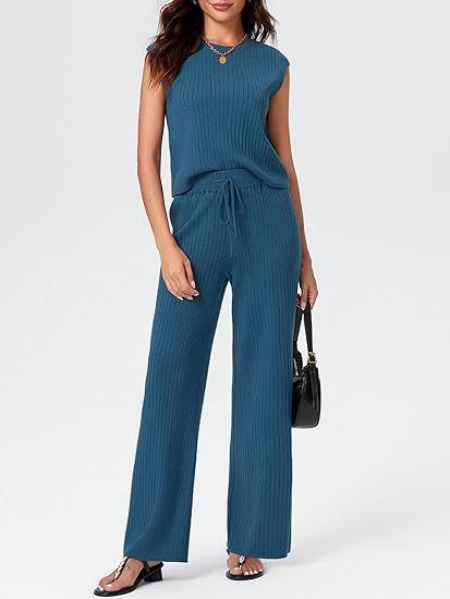 Damer avslappnad stickad loungewear-set med lös passform Mirla-Eva Jonsson