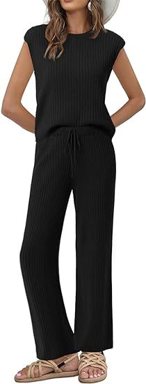 Damer avslappnad stickad loungewear-set med lös passform Mirla-Eva Jonsson