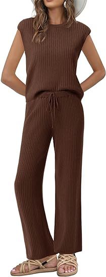 Damer avslappnad stickad loungewear-set med lös passform Mirla-Eva Jonsson