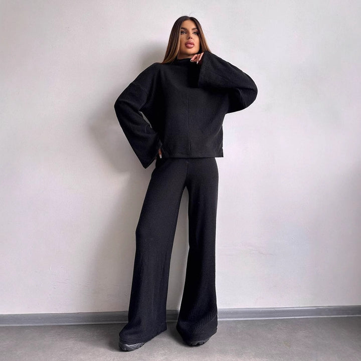 Damer avslappnad stickad loungewear-set med vid passform Mirla-Eva Jonsson