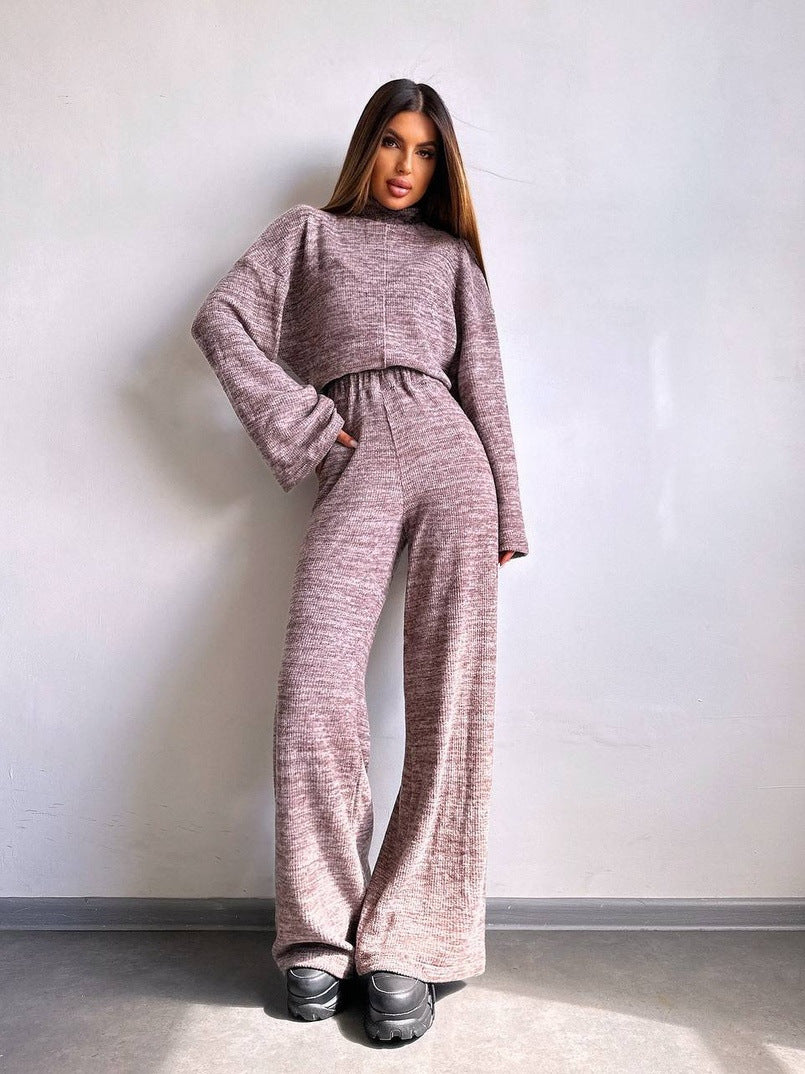 Damer avslappnad stickad loungewear-set med vid passform Mirla-Eva Jonsson