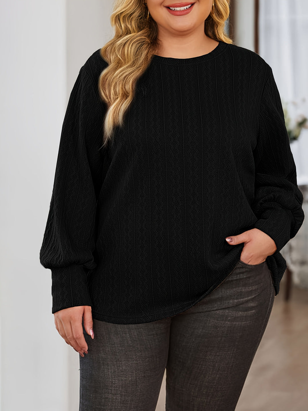 Damer avslappnad stickad topp Mirla-Eva Jonsson