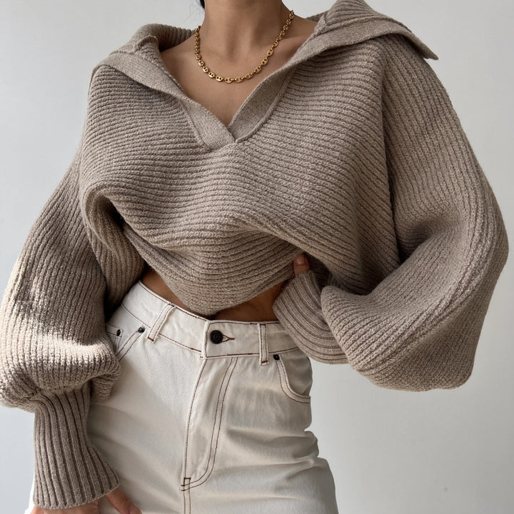 Damer avslappnad stickad tröja med oversized snitt Mirla-Eva Jonsson