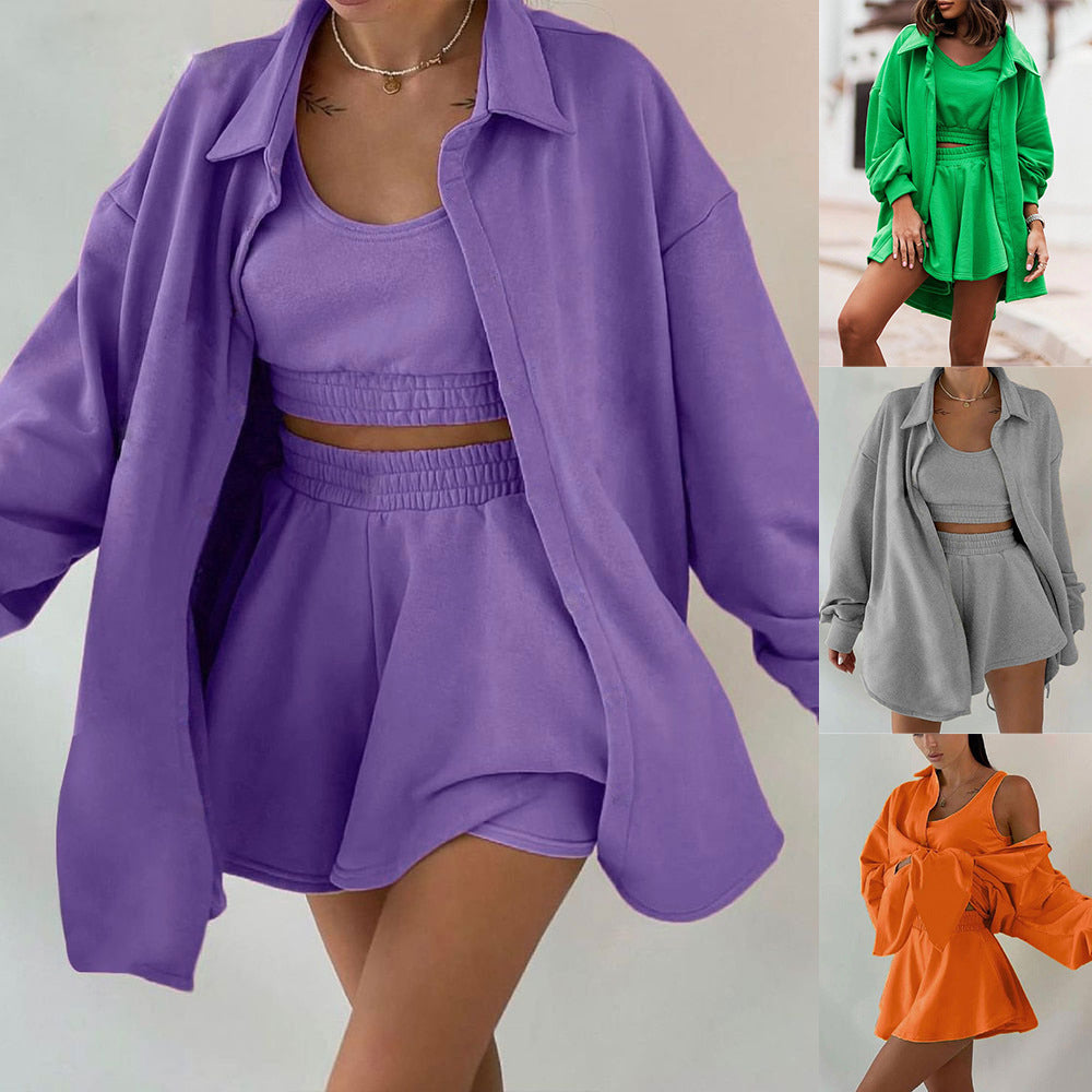 Damer avslappnad sweat-outfit med oversize jacka och shorts Eva Jonsson-Eva Jonsson