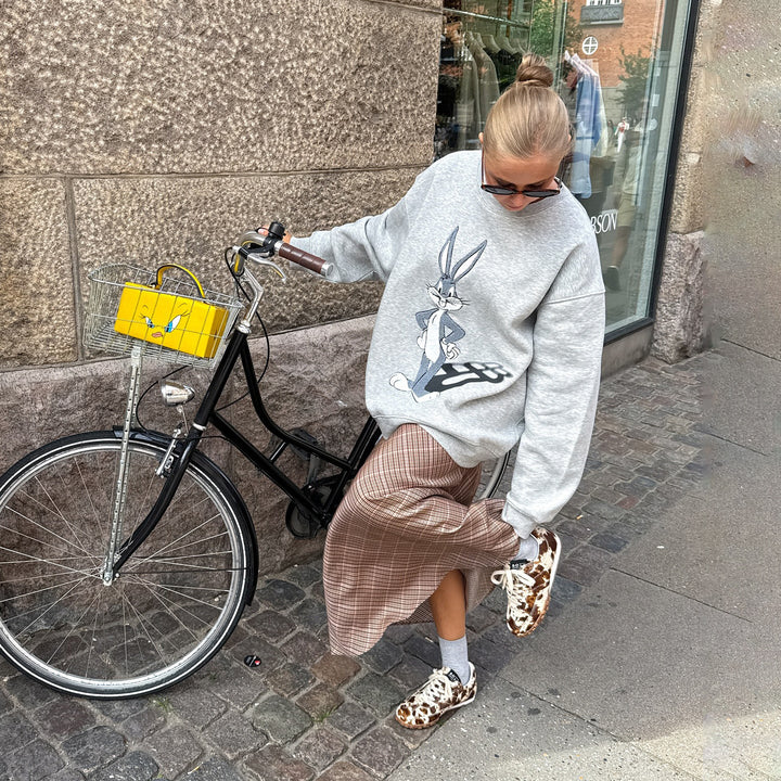 Damer avslappnad sweatshirt med färggannad cartoon-tryck Mirla-Eva Jonsson