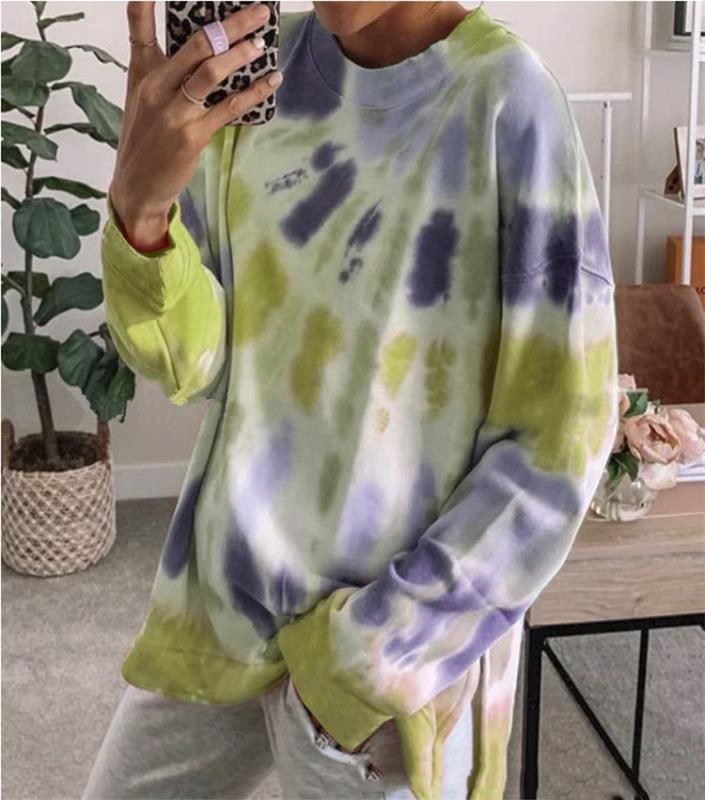 Damer avslappnad sweatshirt med färgövergång och långa ärmar Mirla-Eva Jonsson