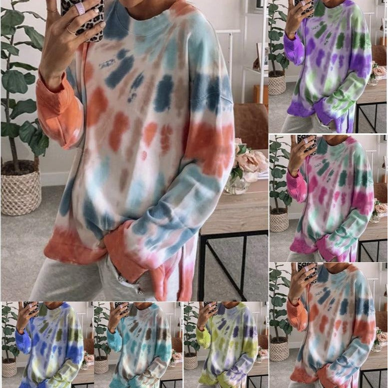 Damer avslappnad sweatshirt med färgövergång och långa ärmar Mirla-Eva Jonsson