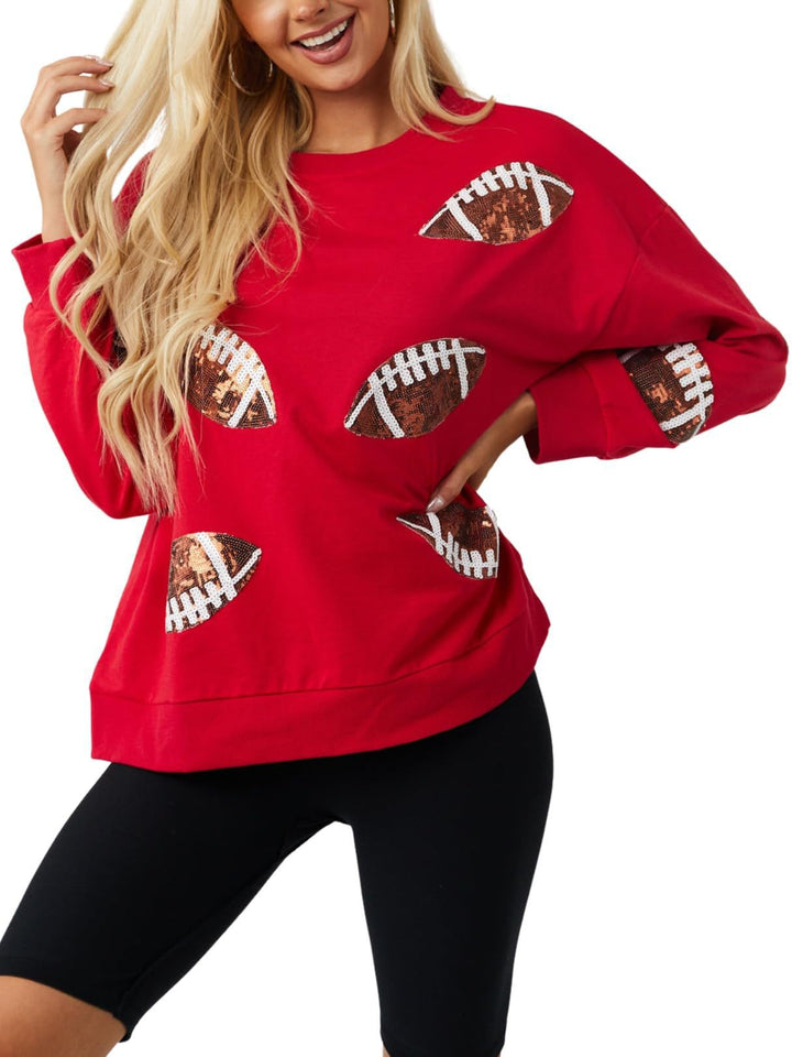 Damer avslappnad sweatshirt med fotbollsmotiv Mirla-Eva Jonsson
