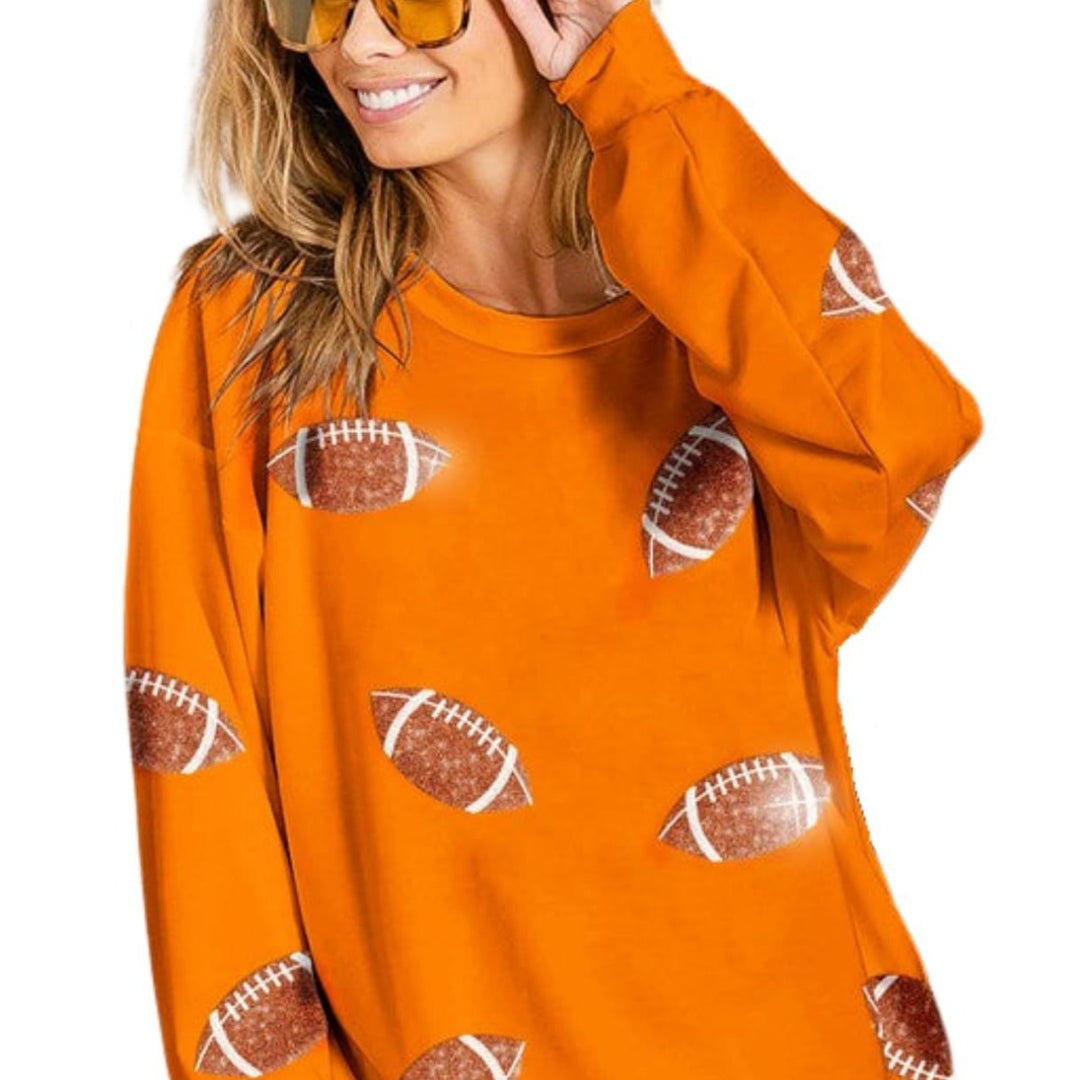 Damer avslappnad sweatshirt med fotbollsmotiv Mirla-Eva Jonsson