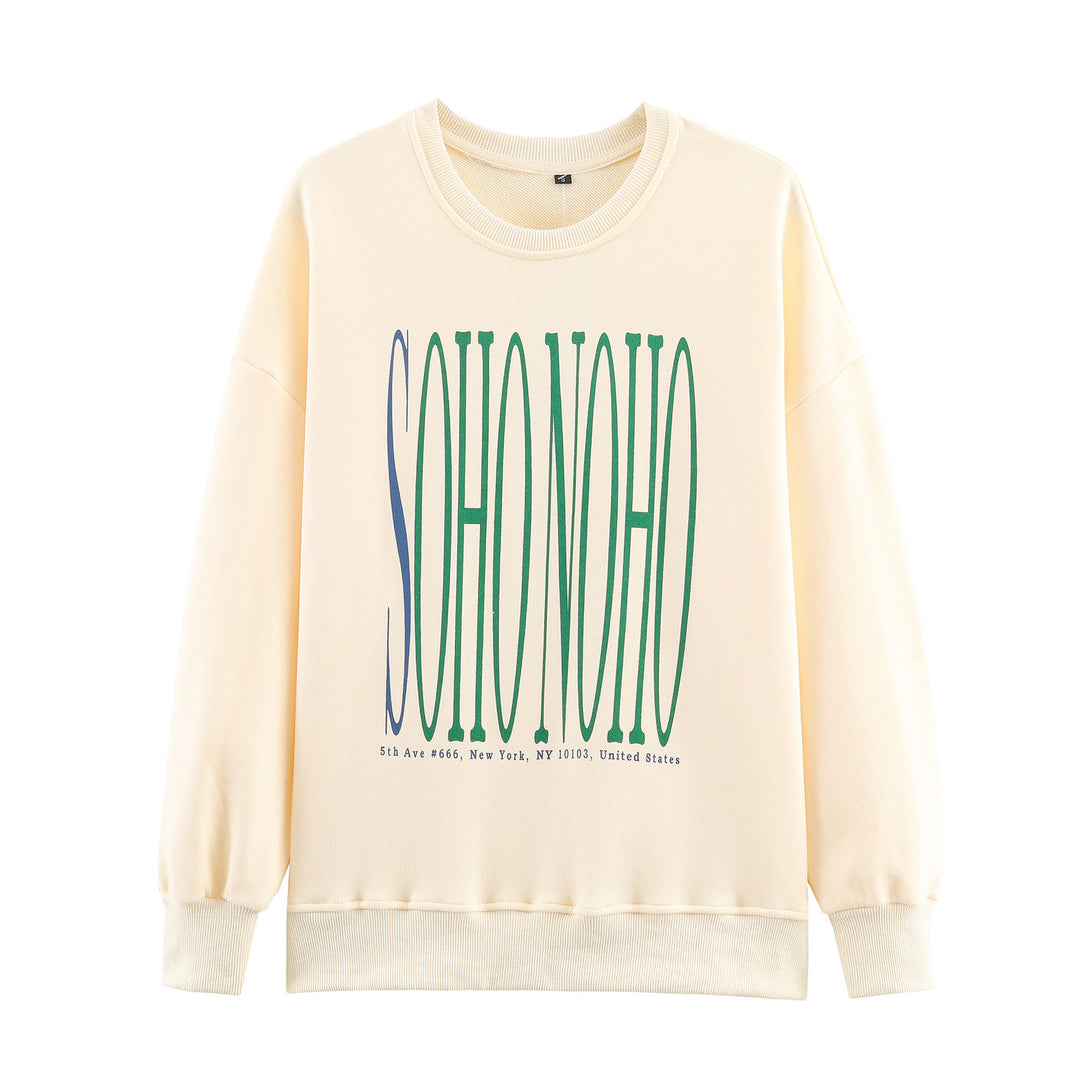 Damer avslappnad sweatshirt med grafisk tryck Mirla-Eva Jonsson