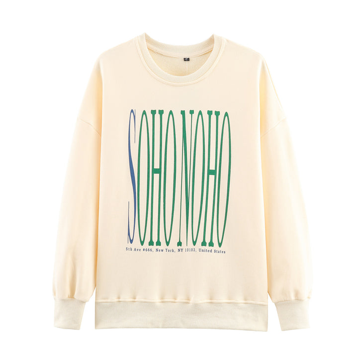 Damer avslappnad sweatshirt med grafisk tryck Mirla-Eva Jonsson