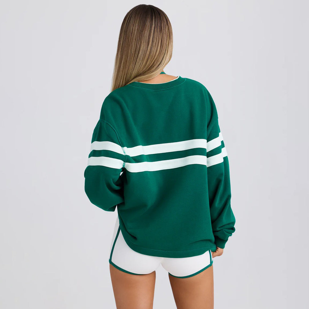 Damer avslappnad sweatshirt med innovativa sportdetaljer Eva Jonsson-Eva Jonsson