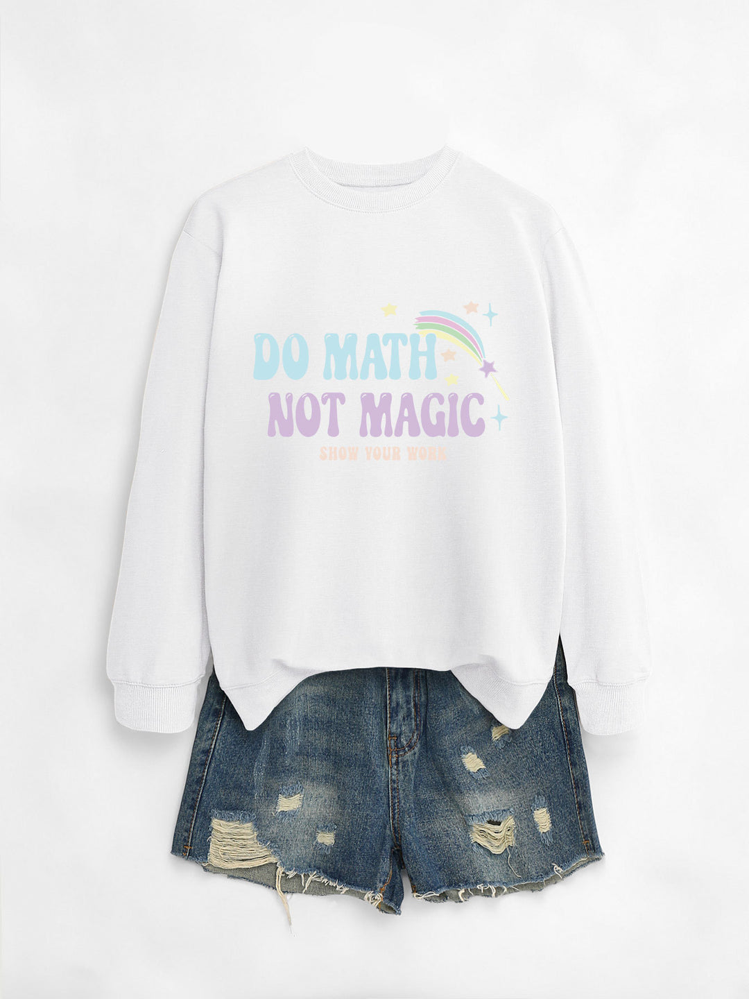 Damer avslappnad sweatshirt med inspirerande matematikmotiv Mirla-Eva Jonsson