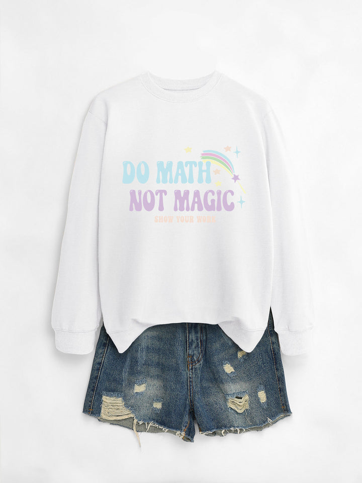 Damer avslappnad sweatshirt med inspirerande matematikmotiv Mirla-Eva Jonsson