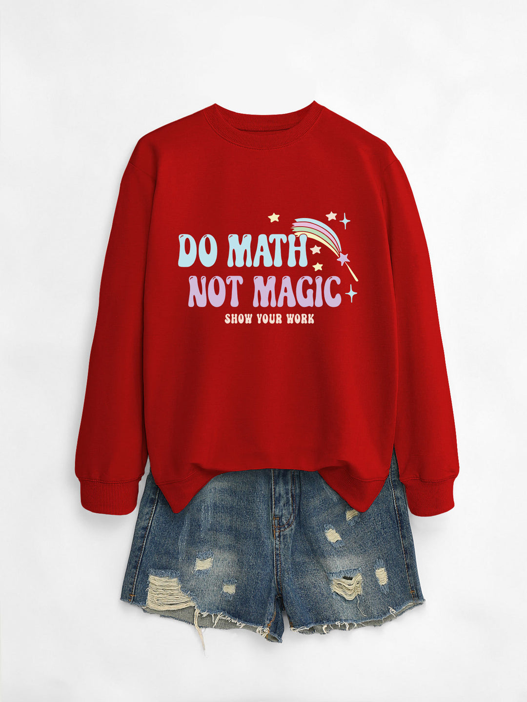 Damer avslappnad sweatshirt med inspirerande matematikmotiv Mirla-Eva Jonsson