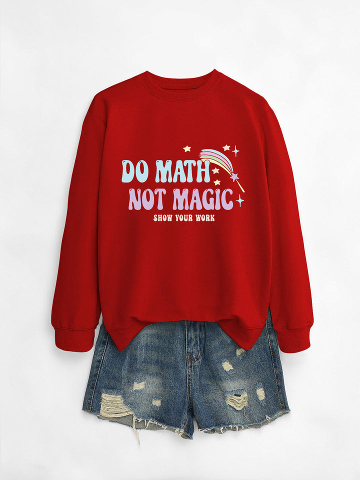 Damer avslappnad sweatshirt med inspirerande matematikmotiv Mirla-Eva Jonsson