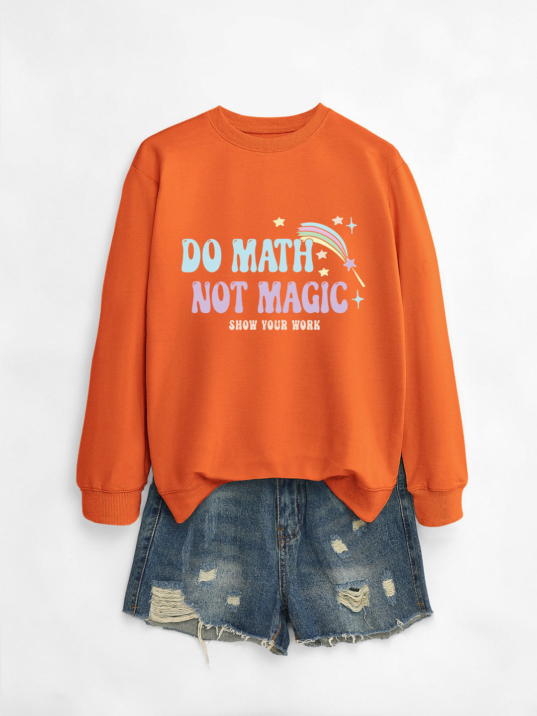 Damer avslappnad sweatshirt med inspirerande matematikmotiv Mirla-Eva Jonsson