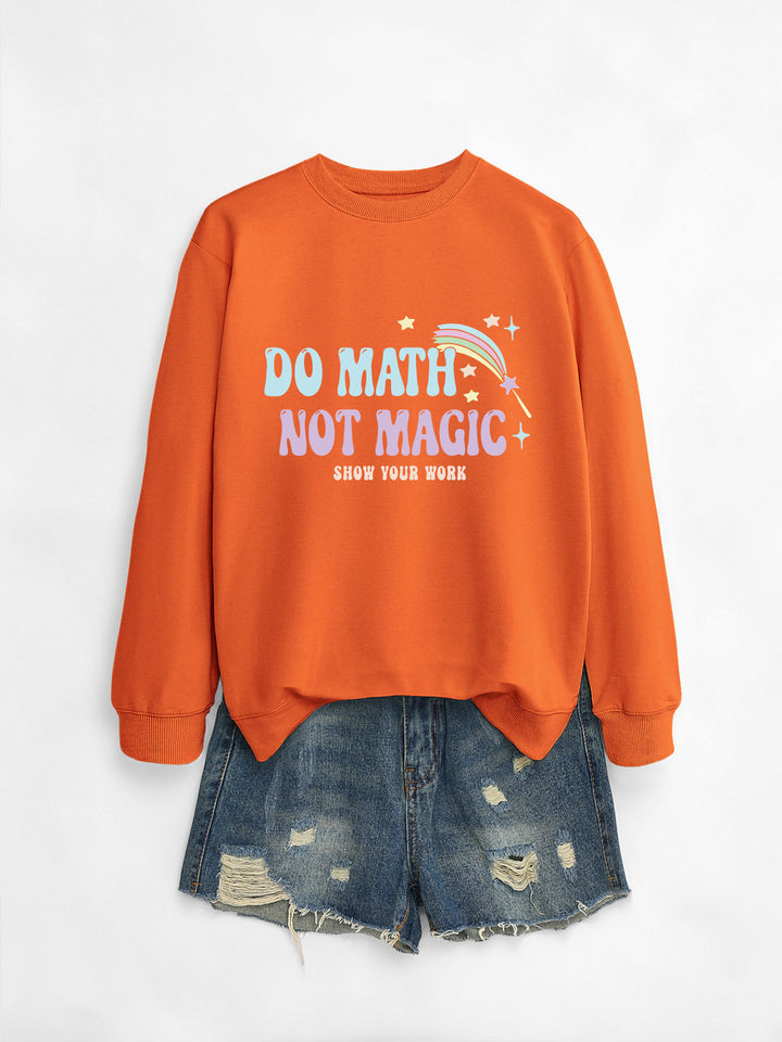 Damer avslappnad sweatshirt med inspirerande matematikmotiv Mirla-Eva Jonsson
