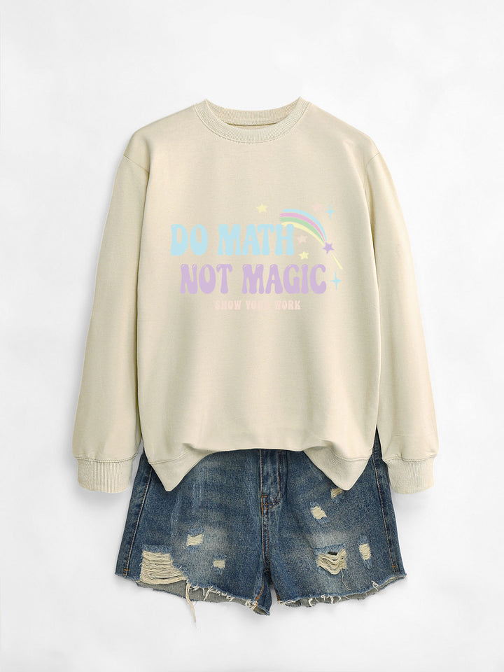 Damer avslappnad sweatshirt med inspirerande matematikmotiv Mirla-Eva Jonsson